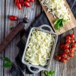 Oekologisk mozzarella julienne 2,5 kg - strimlet oekologisk ost i topkvalitet til pizza og salater